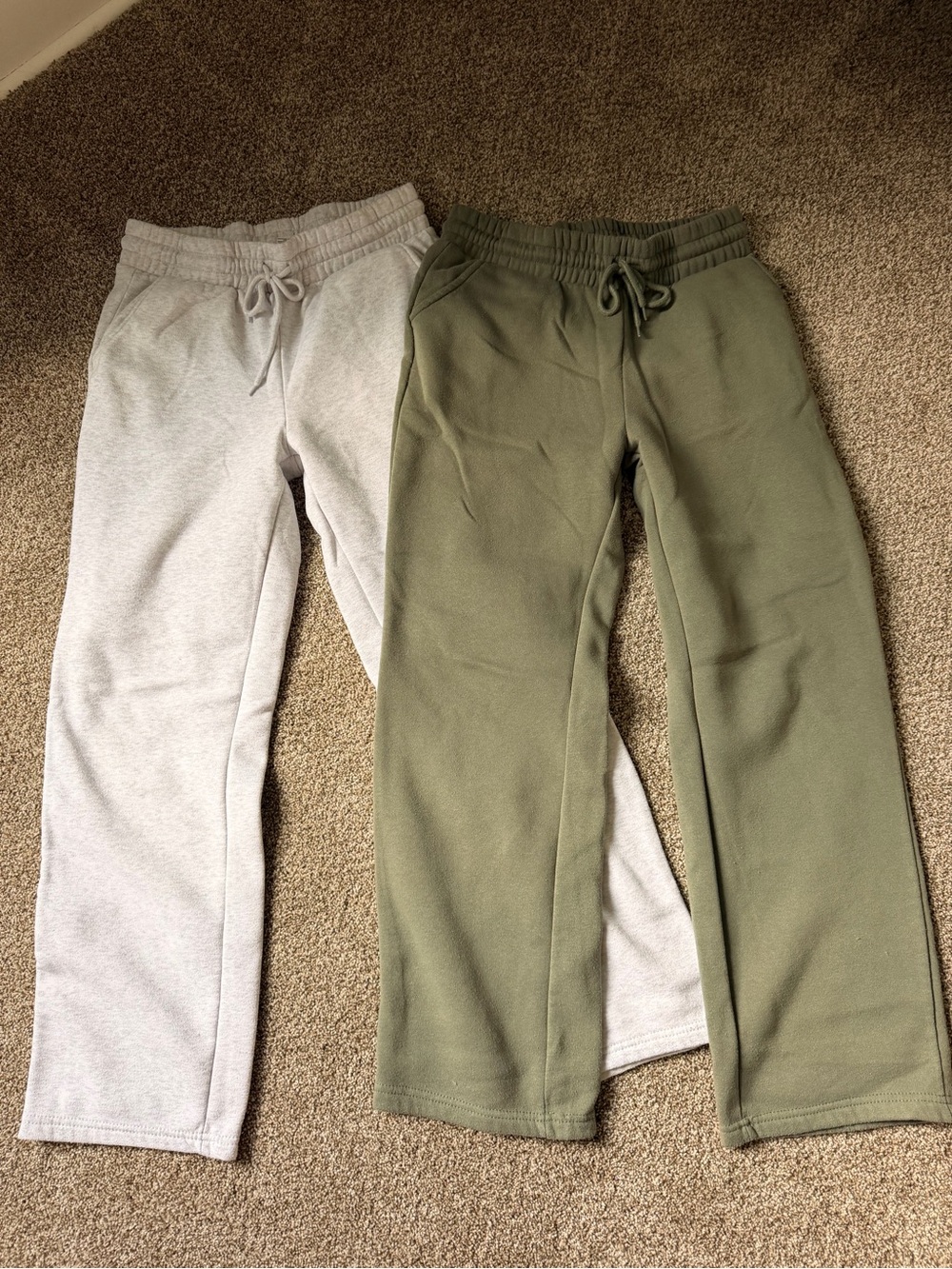Olive Green and Light Gray Sweatpants Bundle
